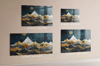 Tableau magnétique Montagnes la nuit