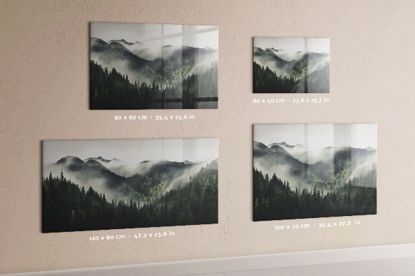 Tableau magnétique mural paysage forestier