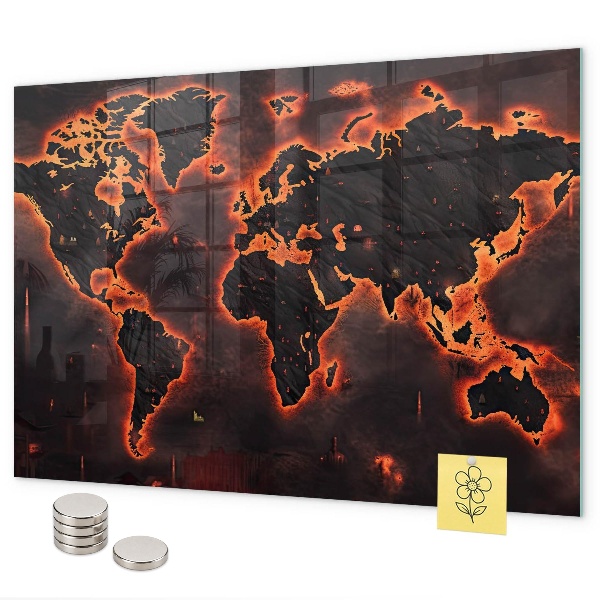 Tableau magnétique Carte du monde
