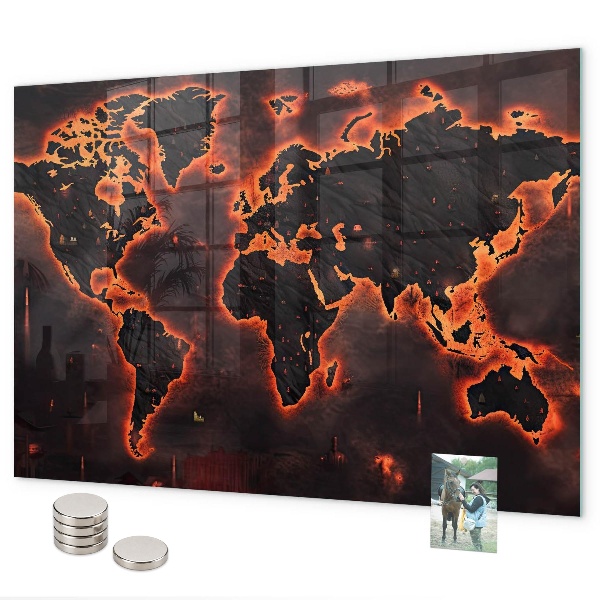 Tableau magnétique Carte du monde