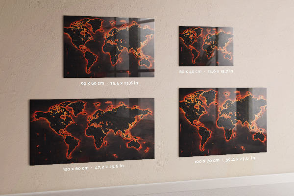 Tableau magnétique Carte du monde