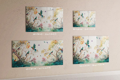 Tableau magnétique Fleurs, oiseaux, nature