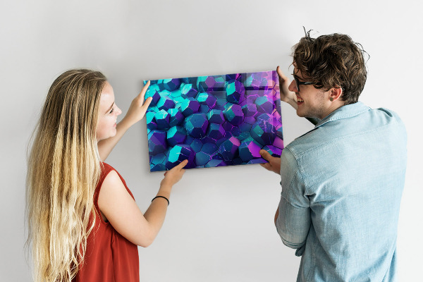 Tableau magnétique mural figures géométriques