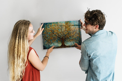 Tableau magnétique mural Arbre mosaïque