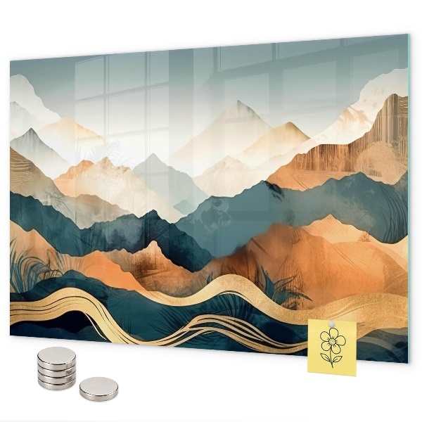 Tableau magnétique mural paysage de montagne