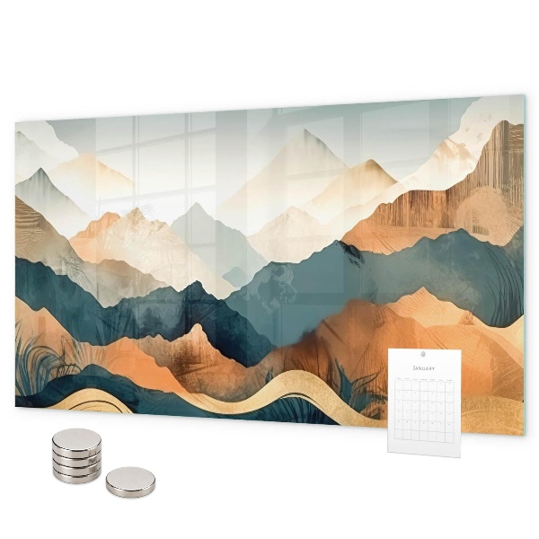 Tableau magnétique mural paysage de montagne