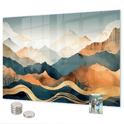 Tableau magnétique mural paysage de montagne