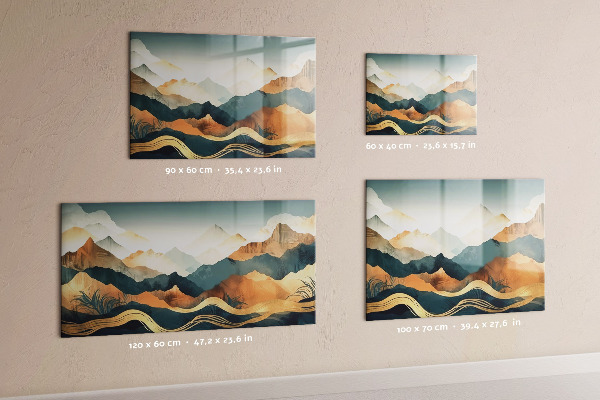 Tableau magnétique mural paysage de montagne