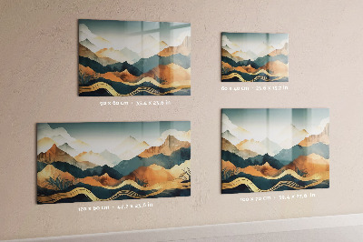 Tableau magnétique mural paysage de montagne