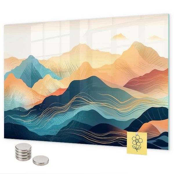Tableau magnétique paysage de montagne