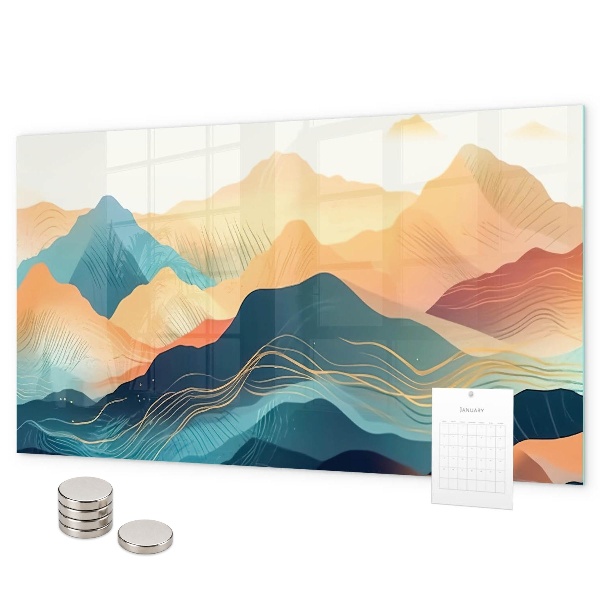 Tableau magnétique paysage de montagne