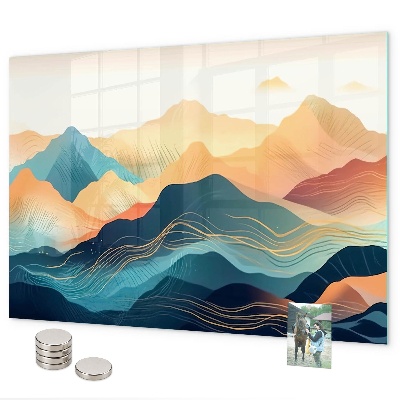 Tableau magnétique paysage de montagne