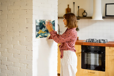 Tableau magnétique mural Montagnes illustratives