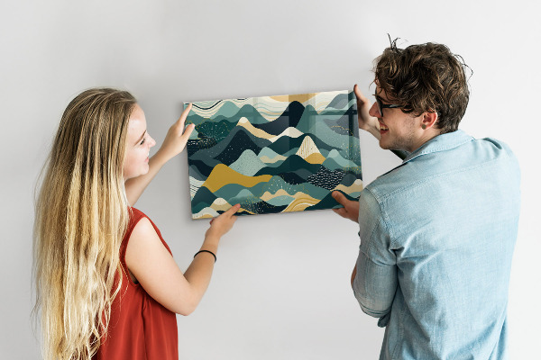 Tableau magnétique mural Montagnes illustratives