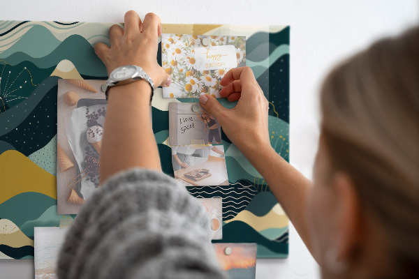 Tableau magnétique mural Montagnes illustratives