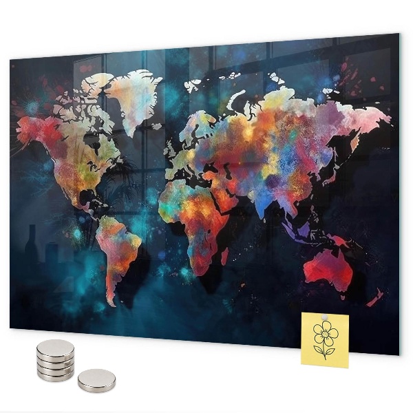 Tableau magnétique mural Carte abstraite