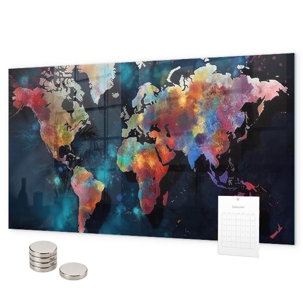 Tableau magnétique mural Carte abstraite