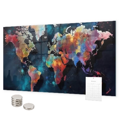 Tableau magnétique mural Carte abstraite