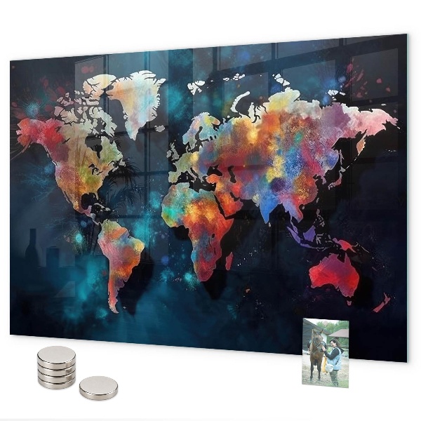 Tableau magnétique mural Carte abstraite
