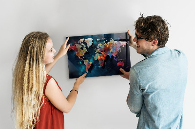 Tableau magnétique mural Carte abstraite