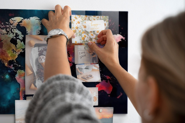 Tableau magnétique mural Carte abstraite