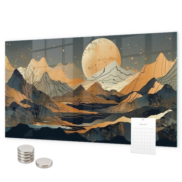 Tableau magnétique mural paysage abstrait