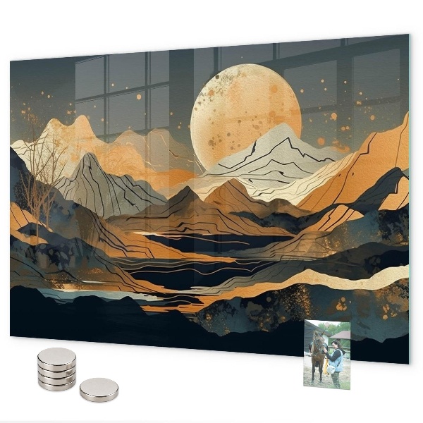Tableau magnétique mural paysage abstrait