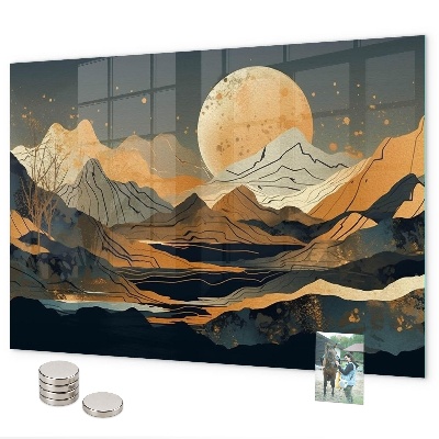 Tableau magnétique mural paysage abstrait