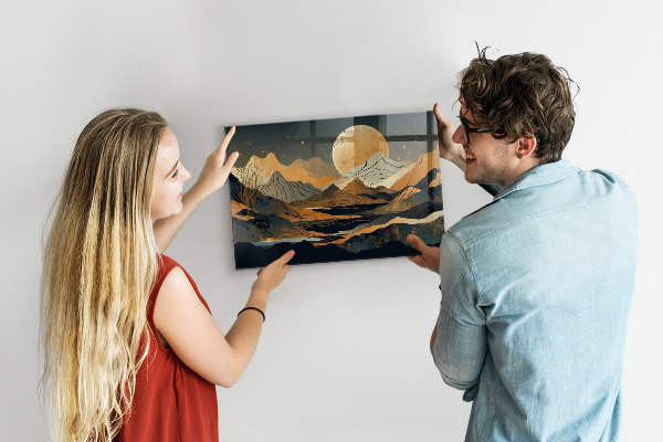 Tableau magnétique mural paysage abstrait