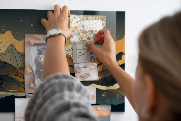 Tableau magnétique mural paysage abstrait