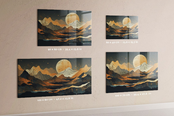 Tableau magnétique mural paysage abstrait