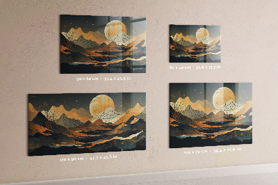 Tableau magnétique mural paysage abstrait