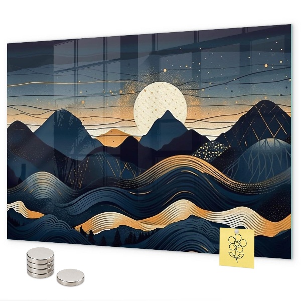 Tableau magnétique Paysage du coucher de soleil
