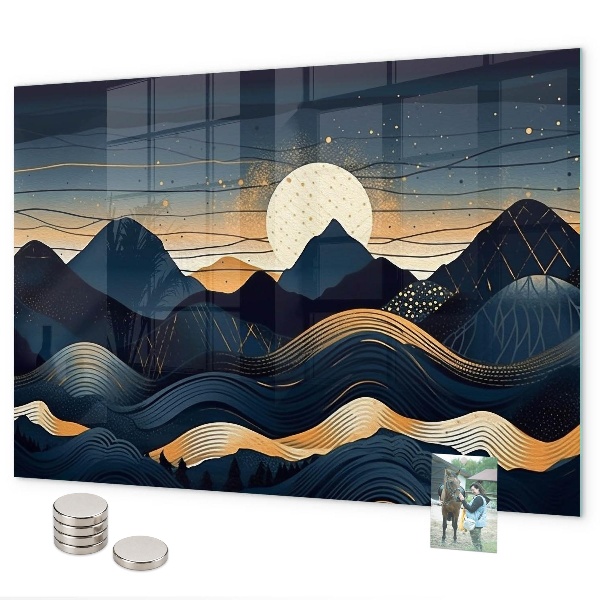Tableau magnétique Paysage du coucher de soleil