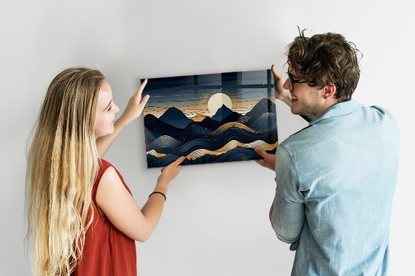 Tableau magnétique Paysage du coucher de soleil