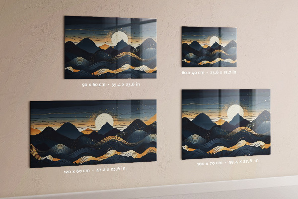Tableau magnétique Paysage du coucher de soleil