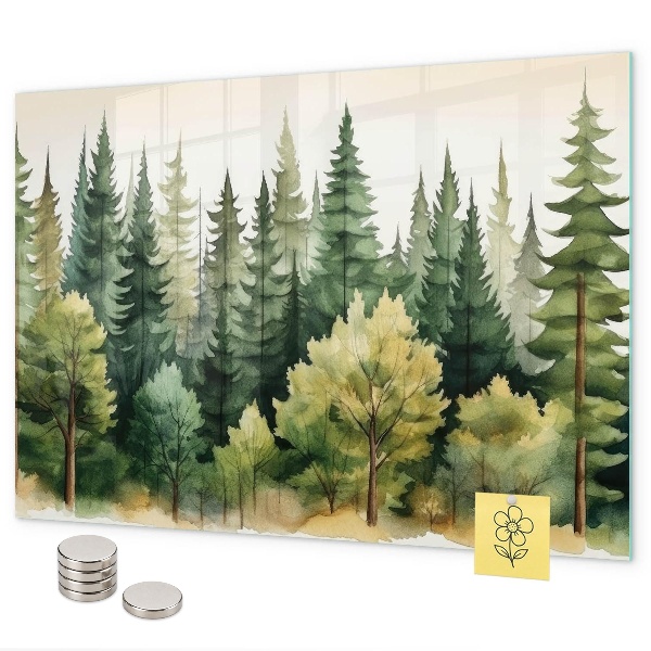 Tableau magnétique paysage forestier