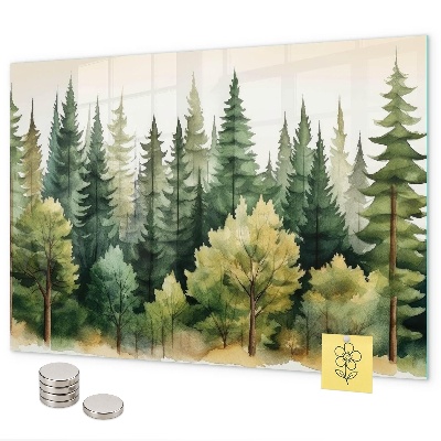 Tableau magnétique paysage forestier