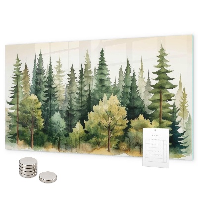 Tableau magnétique paysage forestier