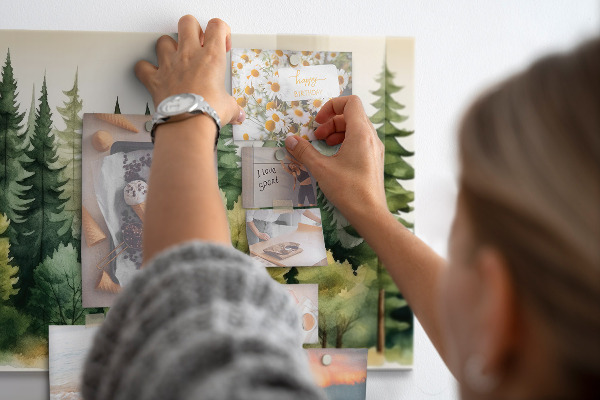 Tableau magnétique paysage forestier