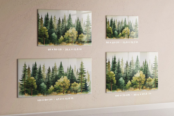 Tableau magnétique paysage forestier
