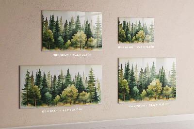 Tableau magnétique paysage forestier