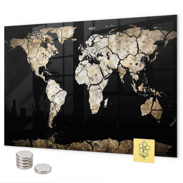 Tableau magnétique mural Carte mondiale de la sécheresse