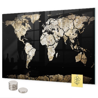 Tableau magnétique mural Carte mondiale de la sécheresse