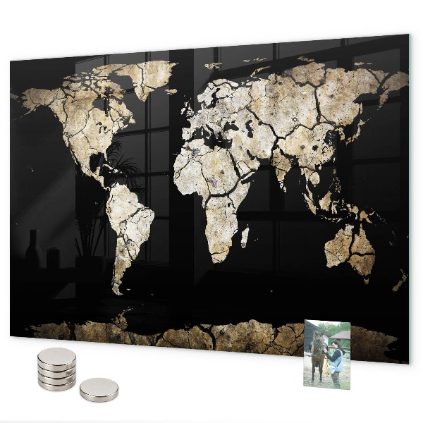 Tableau magnétique mural Carte mondiale de la sécheresse