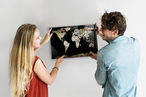 Tableau magnétique mural Carte mondiale de la sécheresse