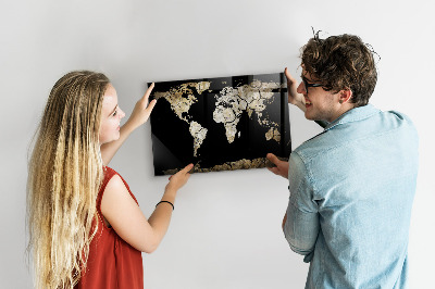 Tableau magnétique mural Carte mondiale de la sécheresse