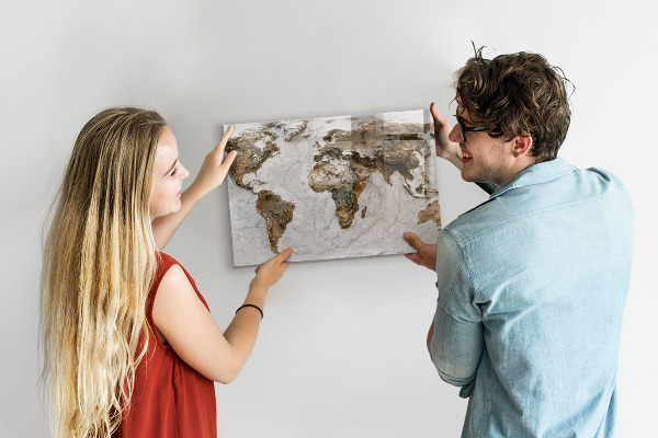 Tableau magnétique Carte du vieux monde