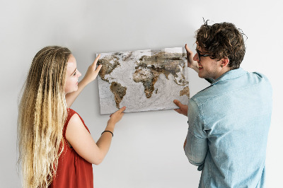 Tableau magnétique Carte du vieux monde