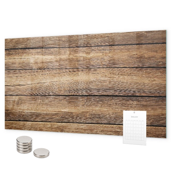 Tableau magnétique mural planches de bois